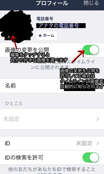 2、プロフィール編集のイメージ画像。