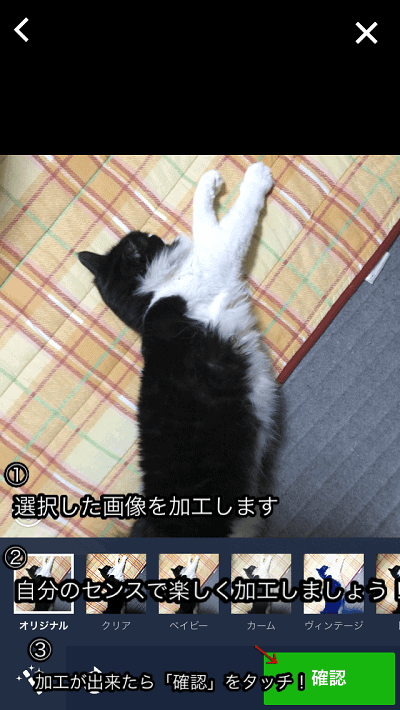 8、写真をトリミングして選択するイメージ画像。