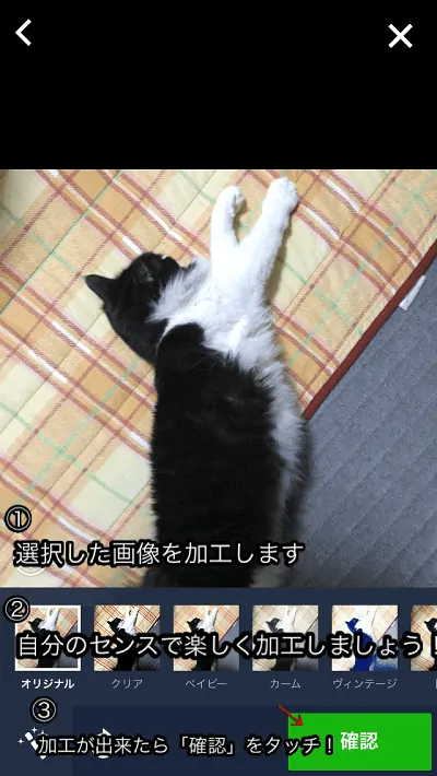 8、写真をトリミングして選択するイメージ画像。