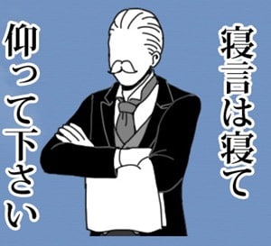 寝言は寝て仰って下さいのイメージ画像。