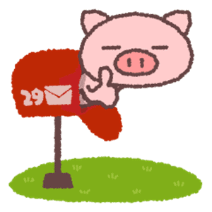 ぶたたの伝言スタンプのイメージ画像。
