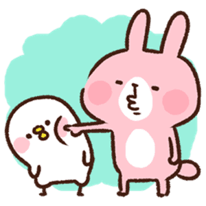 カナヘイのピスケ&うさぎスタンプのイメージ画像。