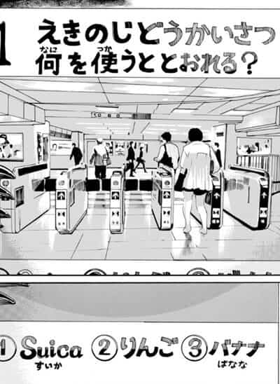 駅の改札を通るイメージ画像。